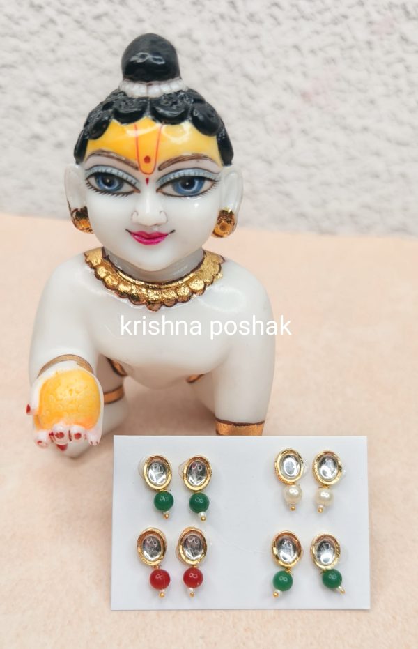 Earring for Laddu Gopalji Sticking Tops (Pair)-8