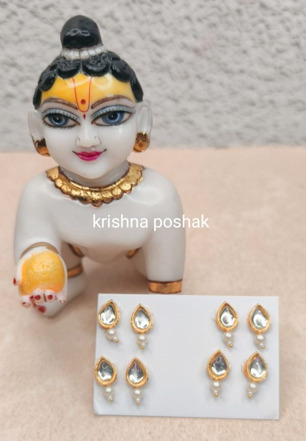 Earring for Laddu Gopalji Sticking Tops (Pair)-2
