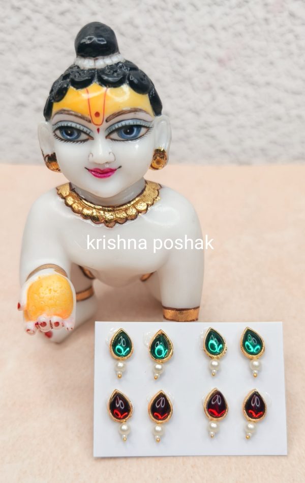 Earring for Laddu Gopalji Sticking Tops (Pair)-7