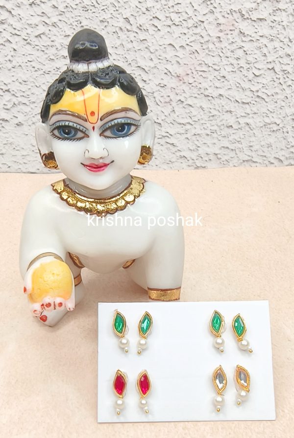 Earring for Laddu Gopalji Sticking Tops (Pair)-4