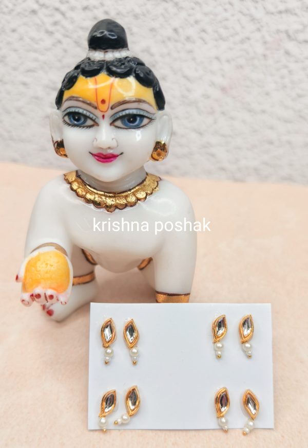 Earring for Laddu Gopalji Sticking Tops (Pair)-3