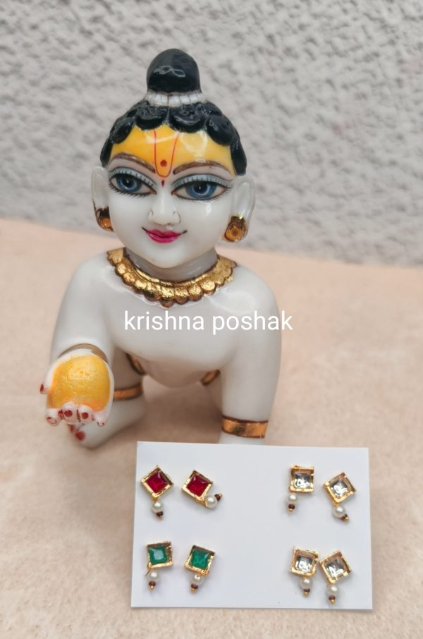 Earring for Laddu Gopalji Sticking Tops (Pair)-6