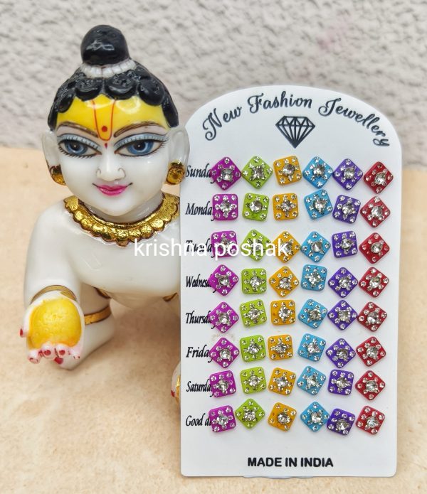 Earrings for Laddu Gopal Ji Tops (Pair)-2