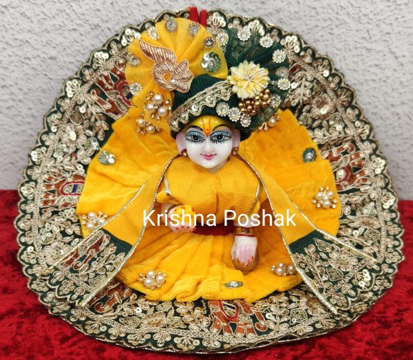 Premium Quality Beautiful Festival Collection Poshak With Heavy Mukut And Patka - 2 - Image 4