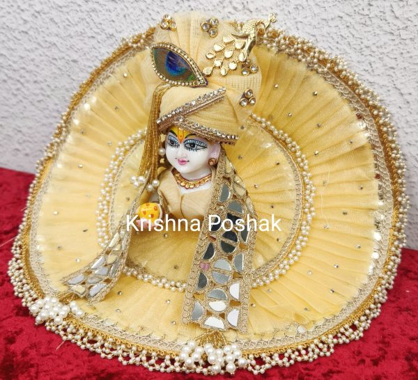 Premium Quality Beautiful Festival Collection Poshak With Heavy Mukut And Patka - 6 - Image 3