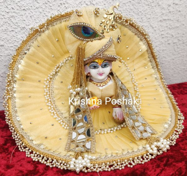 Premium Quality Beautiful Festival Collection Poshak With Heavy Mukut And Patka - 6 - Image 2