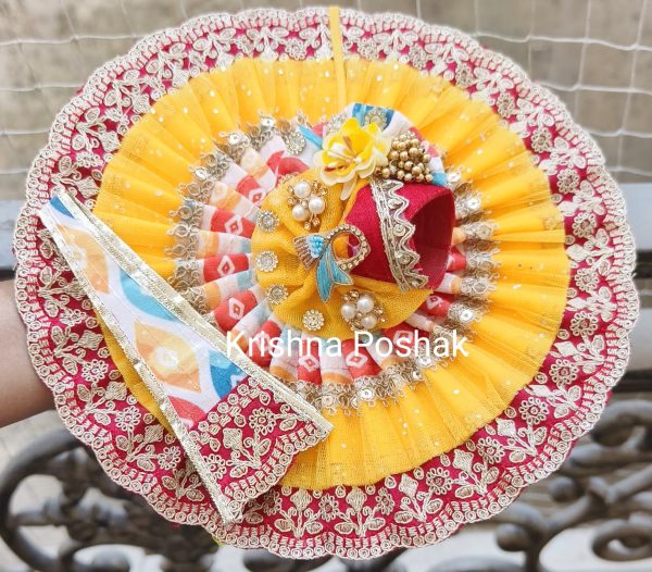 Premium Quality Beautiful Festival Collection Poshak With Heavy Mukut And Patka - 1
