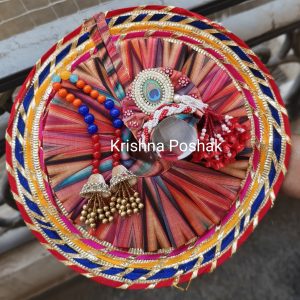 Premium Quality Beautiful Festival Collection Poshak With Heavy Mukut And Patka - 8
