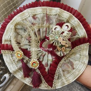 Premium Quality Beautiful Festival Collection Poshak With Heavy Mukut And Patka - 14