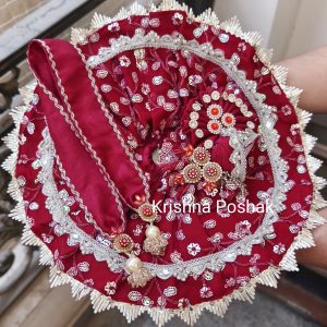 Premium Quality Beautiful Festival Collection Poshak With Heavy Mukut And Patka - 13