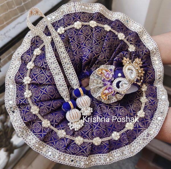 Premium Quality Beautiful Festival Collection Poshak With Heavy Mukut And Patka - 10