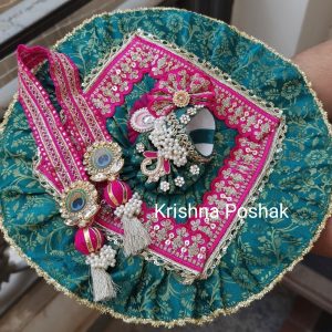 Premium Quality Beautiful Festival Collection Poshak With Heavy Mukut And Patka - 12