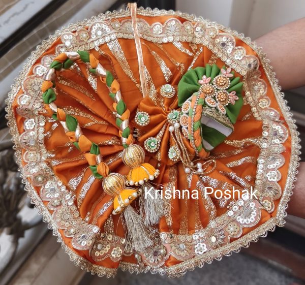 Premium Quality Beautiful Festival Collection Poshak With Heavy Mukut And Patka - 15