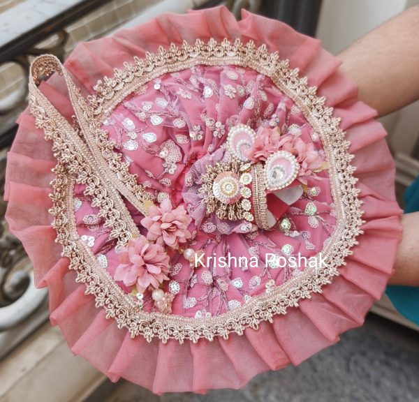 Premium Quality Beautiful Festival Collection Poshak With Heavy Mukut And Patka - 9