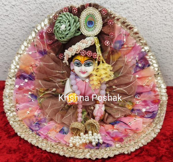 Premium Quality Beautiful Festival Collection Poshak With Heavy Mukut And Patka - 7 - Image 4