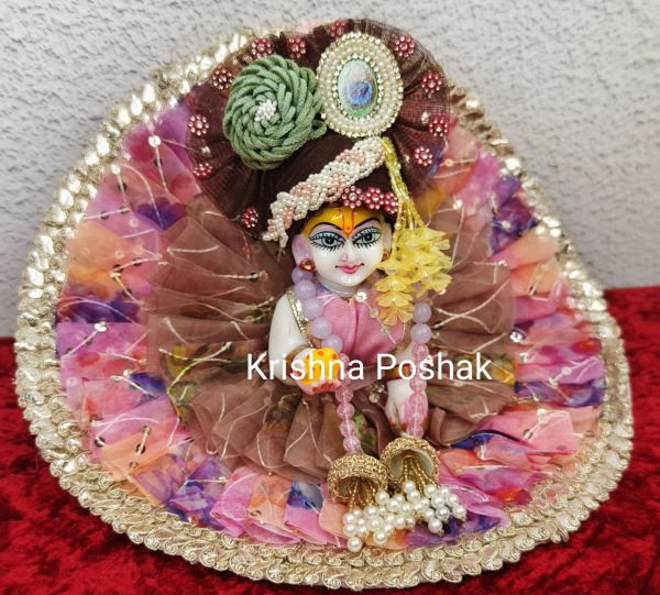 Premium Quality Beautiful Festival Collection Poshak With Heavy Mukut And Patka - 7 - Image 3