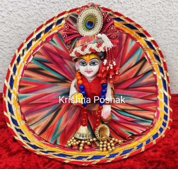 Premium Quality Beautiful Festival Collection Poshak With Heavy Mukut And Patka - 8 - Image 4