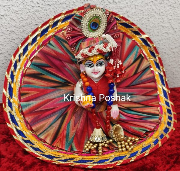 Premium Quality Beautiful Festival Collection Poshak With Heavy Mukut And Patka - 8 - Image 3