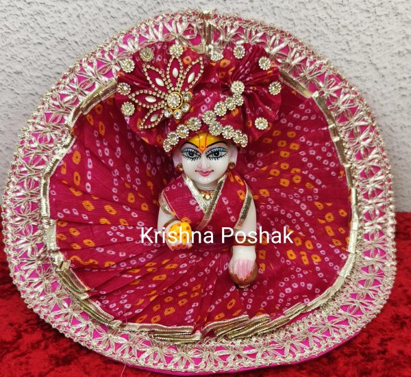 Premium Quality Beautiful Festival Collection Poshak With Heavy Mukut - 4 - Image 4