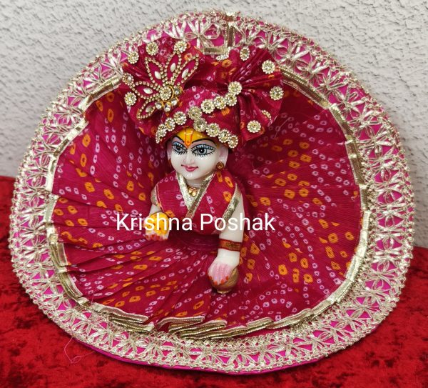 Premium Quality Beautiful Festival Collection Poshak With Heavy Mukut - 4 - Image 3