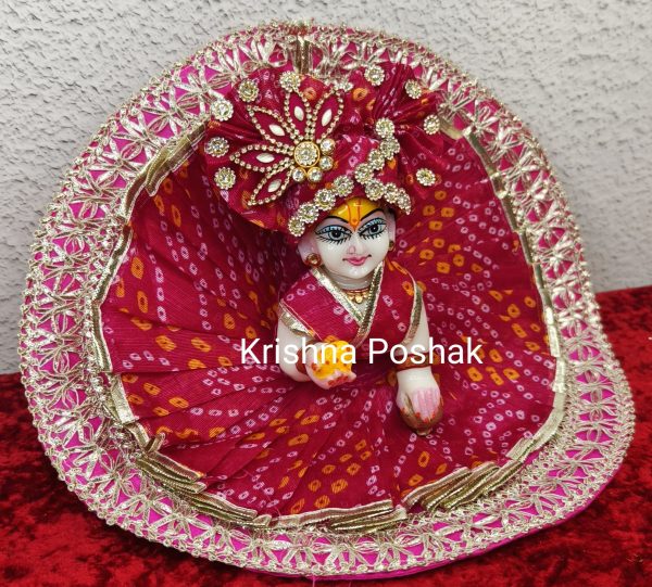 Premium Quality Beautiful Festival Collection Poshak With Heavy Mukut - 4 - Image 2