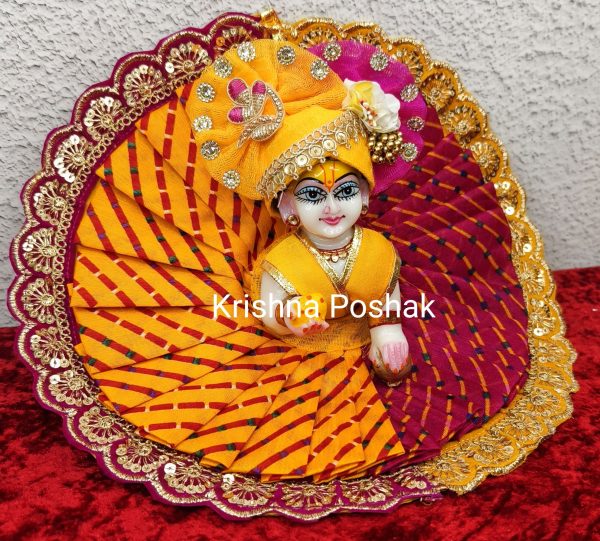Premium Quality Beautiful Festival Collection Poshak With Heavy Mukut - 5 - Image 2