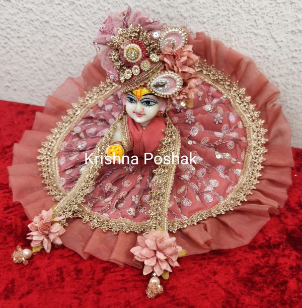 Premium Quality Beautiful Festival Collection Poshak With Heavy Mukut And Patka - 9 - Image 3