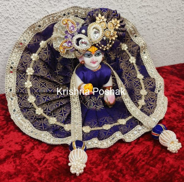 Premium Quality Beautiful Festival Collection Poshak With Heavy Mukut And Patka - 10 - Image 2