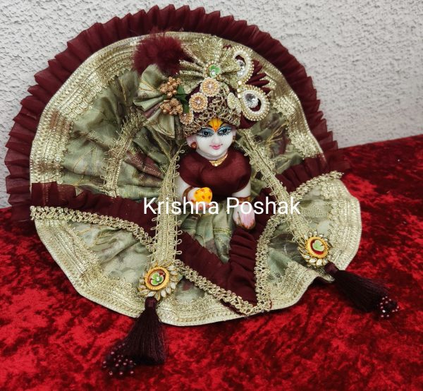Premium Quality Beautiful Festival Collection Poshak With Heavy Mukut And Patka - 14 - Image 2