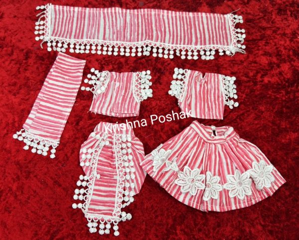 Radha Krishna Summer Collection Dress with Mukut - Premium Quality Dress set R1 - Image 4
