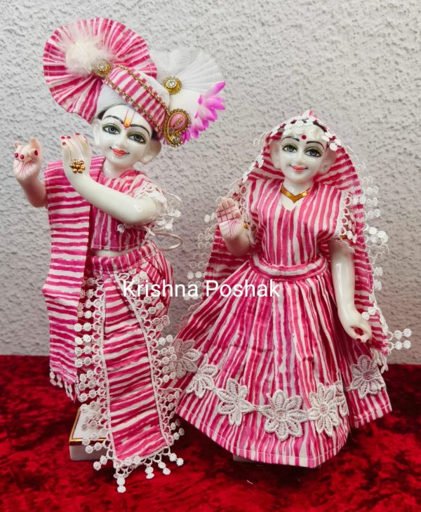 Radha Krishna Summer Collection Dress with Mukut - Premium Quality Dress set R1