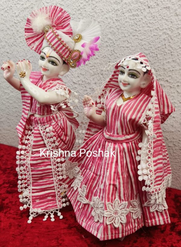 Radha Krishna Summer Collection Dress with Mukut - Premium Quality Dress set R1 - Image 2