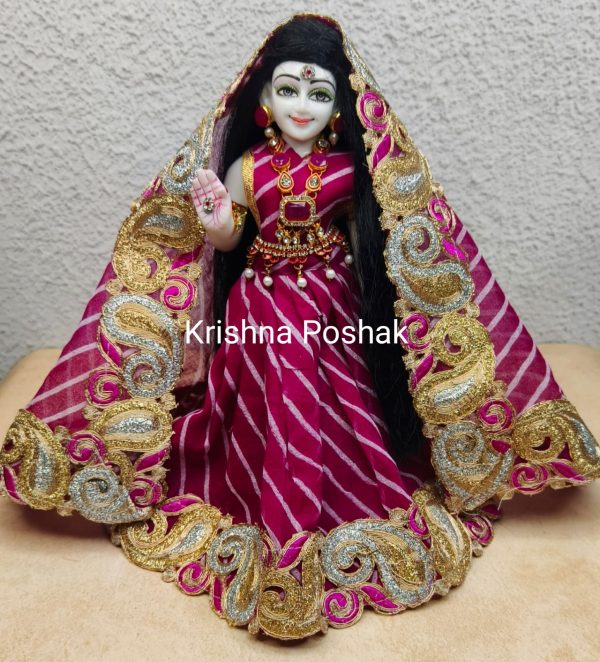 Radha Krishna Fancy Dress with Mukut - Premium Quality Dress set R5 - Image 3