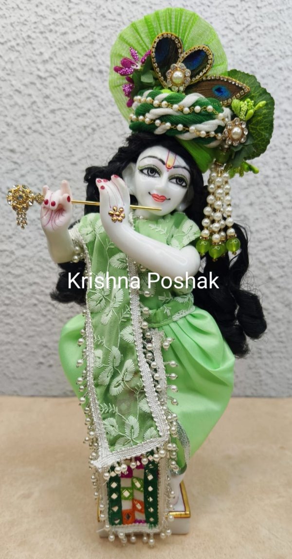 Radha Krishna Fancy Dress with Mukut - Premium Quality Dress set R6 - Image 5