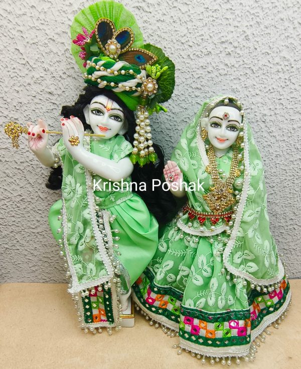 Radha Krishna Fancy Dress with Mukut - Premium Quality Dress set R6
