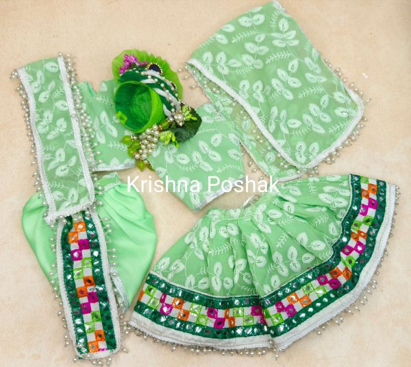 Radha Krishna Fancy Dress with Mukut - Premium Quality Dress set R6 - Image 2