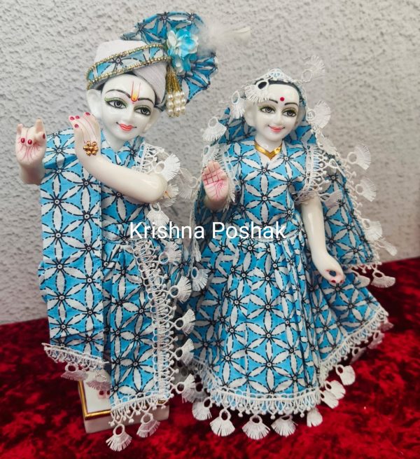 Radha Krishna Summer Collection Dress with Mukut - Premium Quality Dress set R2