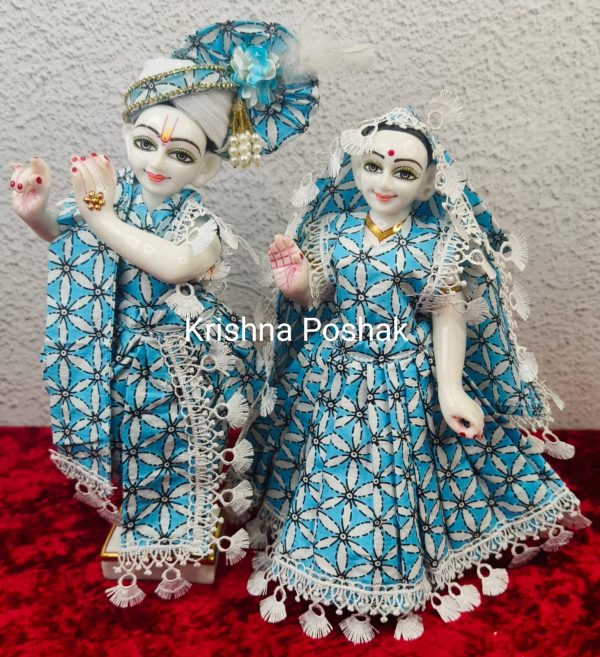 Radha Krishna Summer Collection Dress with Mukut - Premium Quality Dress set R2 - Image 3