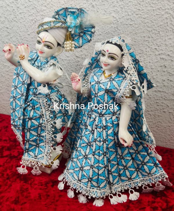 Radha Krishna Summer Collection Dress with Mukut - Premium Quality Dress set R2 - Image 2