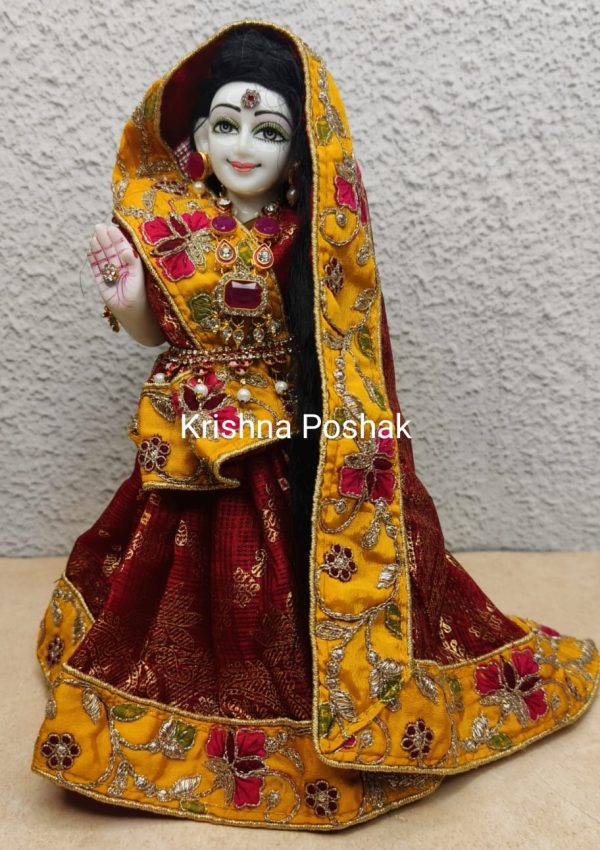 Radha Krishna Fancy Dress with Mukut - Premium Quality Dress set R7 - Image 2