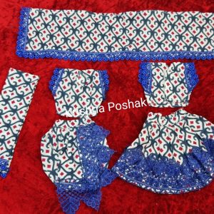 Radha Krishna Summer Collection Dress with Mukut - Premium Quality Dress set R3
