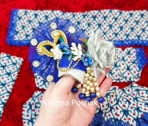 Radha Krishna Summer Collection Dress with Mukut - Premium Quality Dress set R3 - Image 2