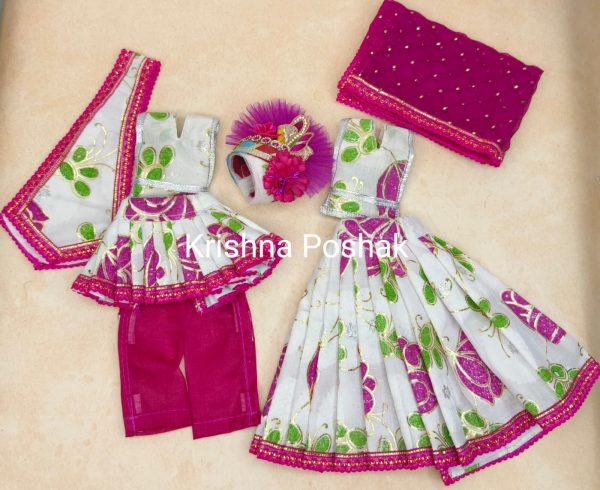 Radha Krishna Fancy Dress with Mukut - Premium Quality Dress set R9 - Image 5
