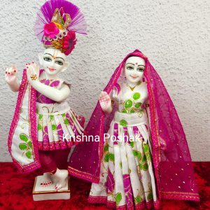 Radha Krishna Fancy Dress with Mukut - Premium Quality Dress set R9
