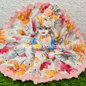 "Divine Summer Charm: Washable Poshak With Mukut for Laddu Gopalji" - N6