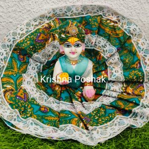 "Divine Summer Charm: Washable Poshak With Mukut for Laddu Gopalji"- N7