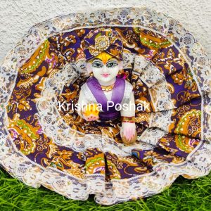 "Divine Summer Charm: Washable Poshak With Mukut for Laddu Gopalji" - N8