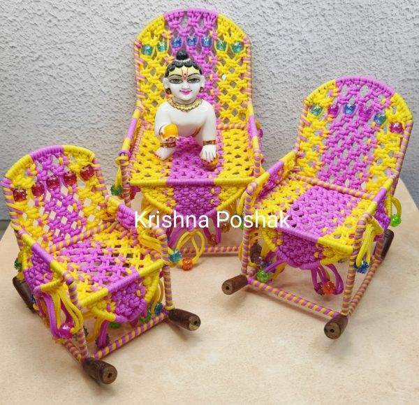 Jhula (Arm Chair) For Laddu Gopalji-10 - Image 2