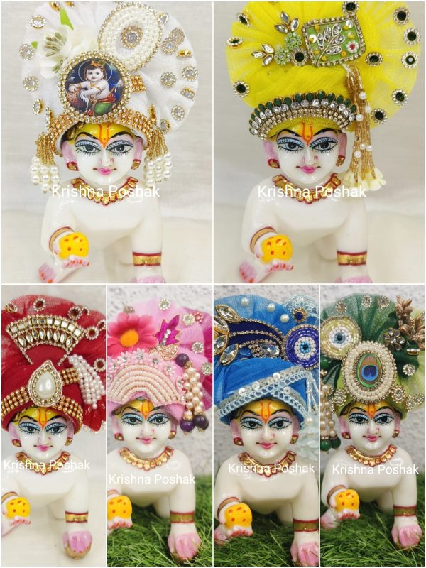 A9 - Janmashthami Special Combo Dhamaka Offer - Handmade Mukut Pack Of 6