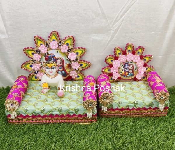 B -3 Janmashthami Special Beautiful Singhasan For Laddu Gopalji - Image 2
